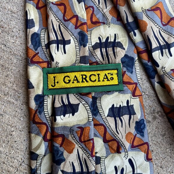 Jerry Garcia "Duck Worm Alarm" [1996] Collection 14 Silk Tie - Picture 4 of 7
